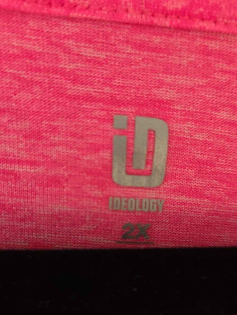 Ideology Hot Pink HD Embellished Performance Top With Diamonds - Picture 3 of 7